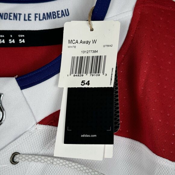 Montreal Canadiens Jersey Adidas Size 54 AdiZero NHL Authentic NWT White Red - Picture 4 of 10